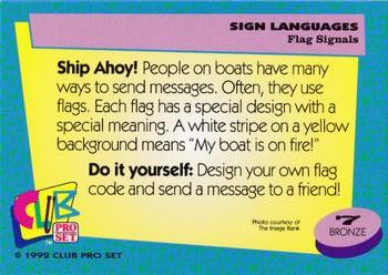 1992 Club Pro Set Sign Languages #7 Flag Symbols Back