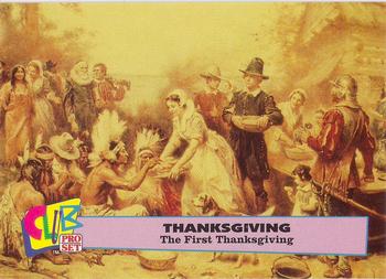 1992 Club Pro Set Thanksgiving #2 The First Thanksgiving Front