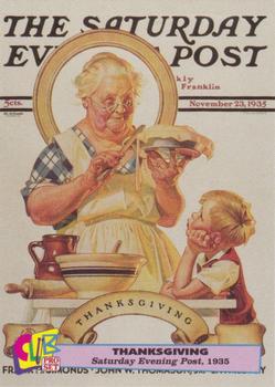 1992 Club Pro Set Thanksgiving - Silver #9 Saturday Evening Post, 1935 Front