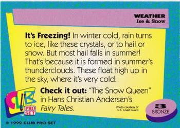 1992 Club Pro Set Weather #3 Ice & Snow Back