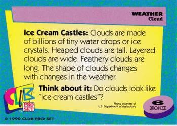 1992 Club Pro Set Weather #6 Cloud Back