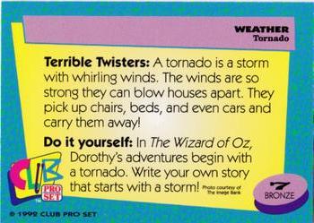 1992 Club Pro Set Weather #7 Tornado Back