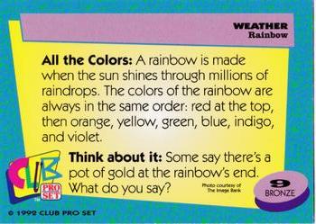 1992 Club Pro Set Weather #9 Rainbow Back