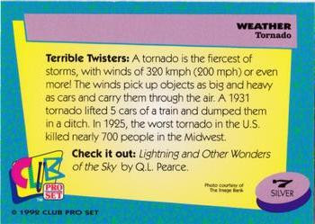 1992 Club Pro Set Weather - Silver #7 Tornado Back