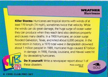 1992 Club Pro Set Weather - Gold #4 Hurricane Back