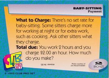 1993 Club Pro Set Babysitting #2 Payment Back
