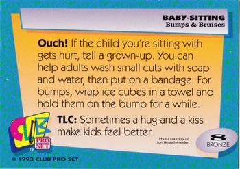 1993 Club Pro Set Babysitting #8 Bumps & Bruises Back