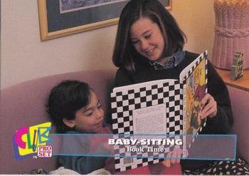 1993 Club Pro Set Babysitting #14 Book Time Front