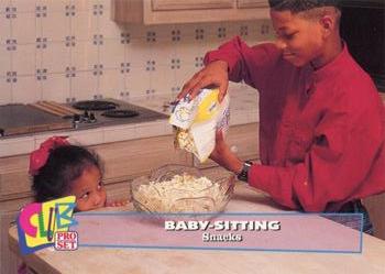 1993 Club Pro Set Babysitting - Gold #12 Snacks Front