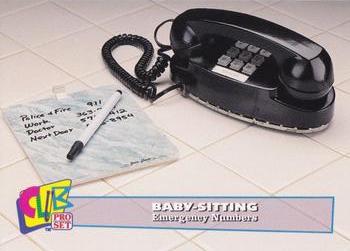 1993 Club Pro Set Babysitting - Silver #6 Emergency Numbers Front