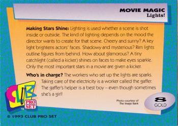 1993 Club Pro Set Movie Magic - Gold #8 Lights! Back