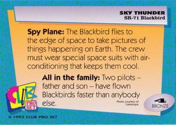1993 Club Pro Set Sky Thunder #4 SR-71 Blackbird Back