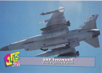 1993 Club Pro Set Sky Thunder - Gold #1 F-16 Fighting Falcon Front