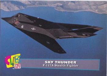 1993 Club Pro Set Sky Thunder - Gold #2 F-117A Stealth Fighter Front