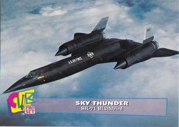 1993 Club Pro Set Sky Thunder - Gold #4 SR-71 Blackbird Front