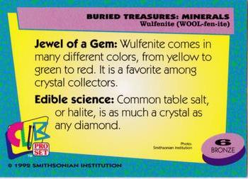 1992 Smithsonian Institute Buried Treasures: Minerals #6 Wulfenite Back