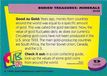 1992 Smithsonian Institute Buried Treasures: Minerals - Silver #9 Gold Back
