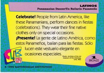1992 Smithsonian Institute Latinos #1 Panamanian Dancer Back