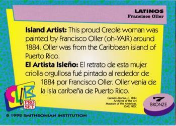 1992 Smithsonian Institute Latinos #7 Francisco Oller Back