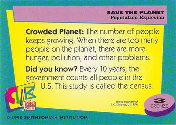 1992 Smithsonian Institute Save the Planet #3 Population Explosion Back