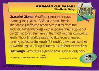 1993 Boomerang Book Club Animals on Safari #4 Giraffe & Baby Back