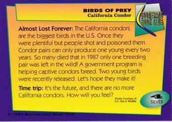 1993 Boomerang Book Club Birds of Prey #4 California Condor Back
