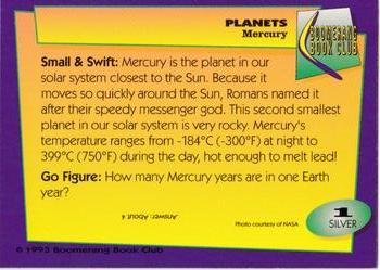 1993 Boomerang Book Club Planets #1 Mercury Back