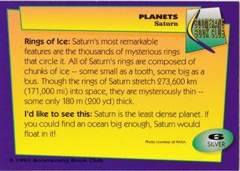 1993 Boomerang Book Club Planets #6 Saturn Back