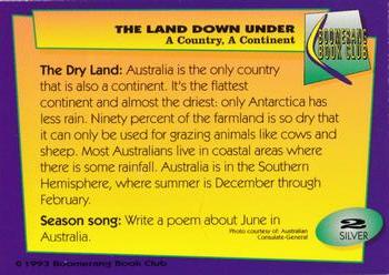 1993 Boomerang Book Club The Land Down Under #2 A Country, A Continent Back