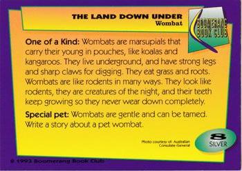 1993 Boomerang Book Club The Land Down Under #8 Wombat Back