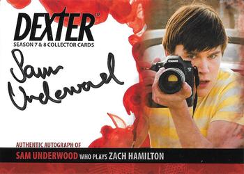 2016 Breygent Dexter Season 7 & 8 - Autograph #ASU2 Sam Underwood Front