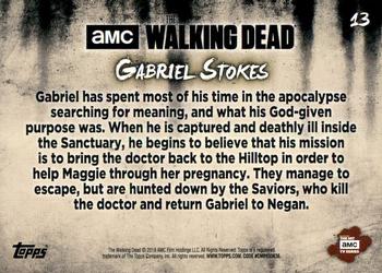 2018 Topps The Walking Dead: Hunters and the Hunted #13 Gabriel Stokes Back