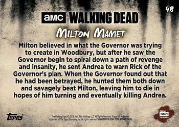 2018 Topps The Walking Dead: Hunters and the Hunted #48 Milton Mamet Back