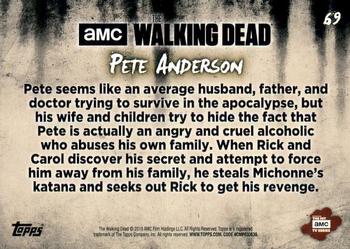 2018 Topps The Walking Dead: Hunters and the Hunted #69 Pete Anderson Back