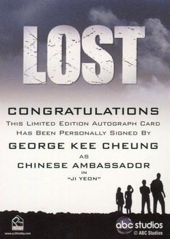 2010 Rittenhouse Lost Archives - Autographs #NNO George Kee Cheung Back