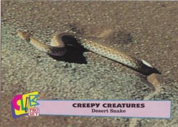 1992 Club Pro Set Creepy Creatures #4 Desert Snake Front