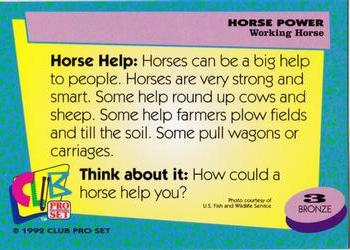 1992 Club Pro Set Horse Power #3 Working Horse Back
