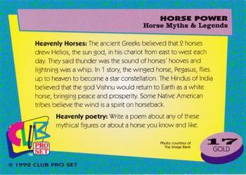 1992 Club Pro Set Horse Power - Gold #17 Horse Myths & Legends Back
