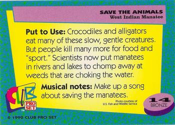 1992 Club Pro Set Save the Animals #14 West Indian Manatee Back
