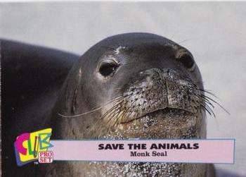 1992 Club Pro Set Save the Animals #7 Monk Seal Front