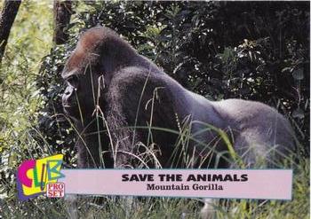 1992 Club Pro Set Save the Animals #5 Mountain Gorilla Front