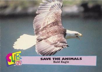 1992 Club Pro Set Save the Animals #2 Bald Eagle Front