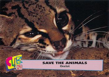 1992 Club Pro Set Save the Animals - Gold #9 Ocelot Front