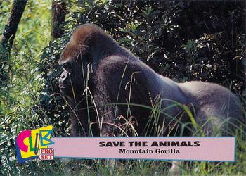 1992 Club Pro Set Save the Animals - Gold #5 Mountain Gorilla Front