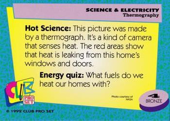 1992 Club Pro Set Science and Electricity #4 Thermography Back