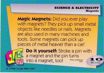 1992 Club Pro Set Science and Electricity #10 Magnets Back