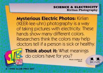 1992 Club Pro Set Science and Electricity #11 Kirilian Photography Back