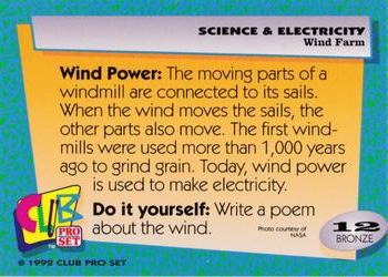1992 Club Pro Set Science and Electricity #12 Wind Farm Back