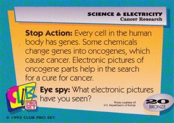 1992 Club Pro Set Science and Electricity #20 Cancer Research Back
