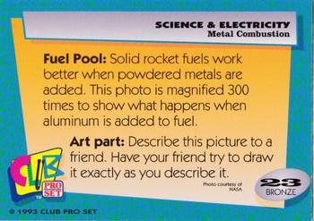 1992 Club Pro Set Science and Electricity #23 Metal Combustion Back